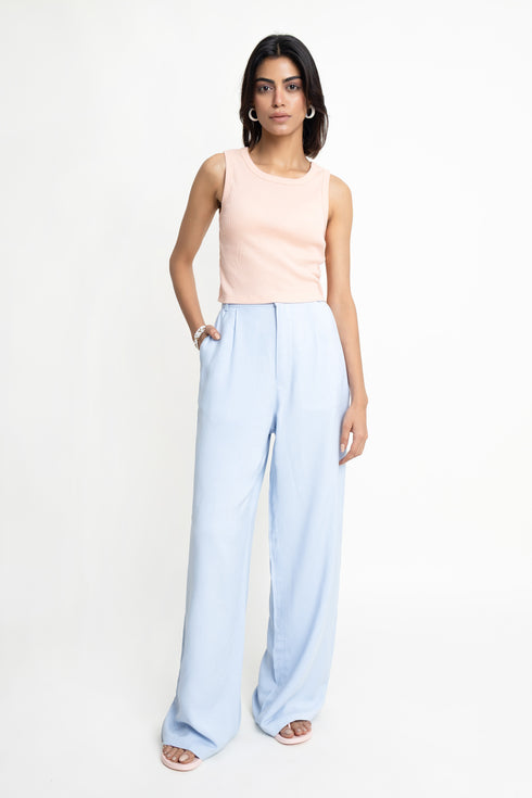 Peach Cropped Tank Top